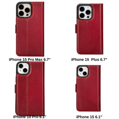 Magic iPhone 15 Plus Detachable Leather Wallet Case - TORONATA - color_