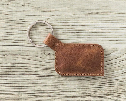 Leather Keyring - TORONATA - color_ Golden Tan