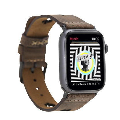 Avesta Apple Watch Leather Band - TORONATA - color_ Saddle Brown