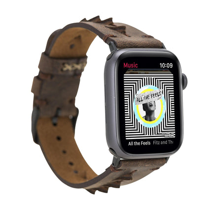 Boras Apple Watch Leather Band - TORONATA - color_ Saddle Brown