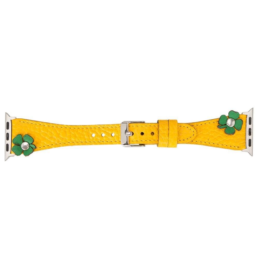 Flower Slim Leather Apple Watch Band - TORONATA - color_