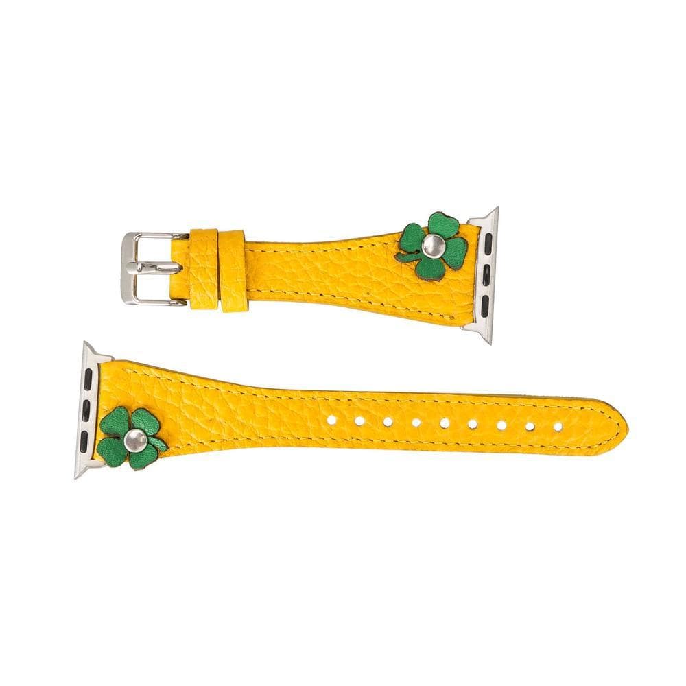 Flower Slim Leather Apple Watch Band - TORONATA - color_