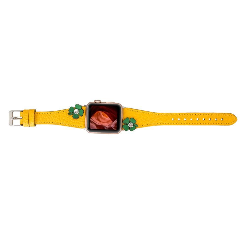 Flower Slim Leather Apple Watch Band - TORONATA - color_