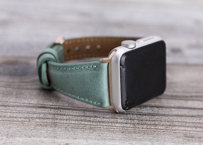 Slim Leather Apple Watch Band - TORONATA - color_ Aqua