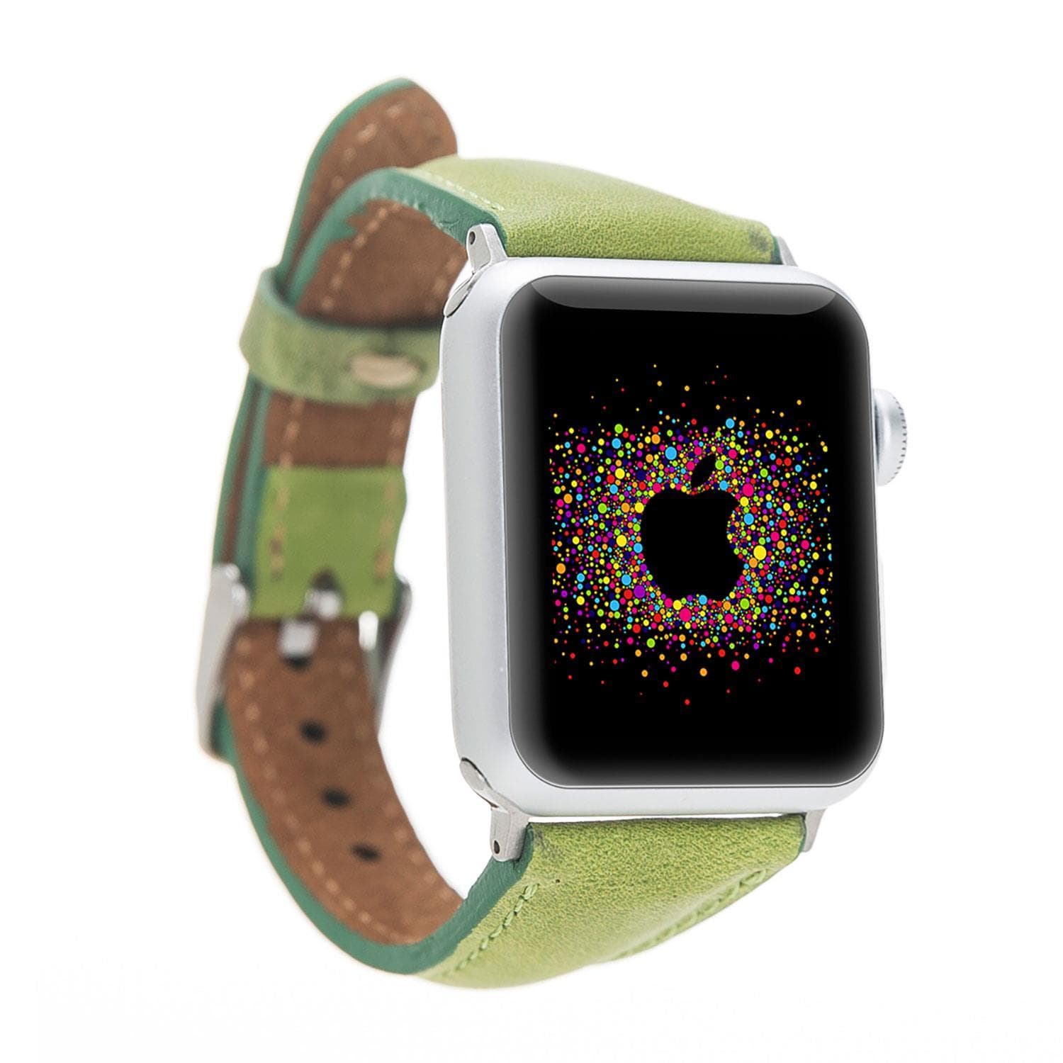 Slim Leather Apple Watch Band - TORONATA - color_ Olive
