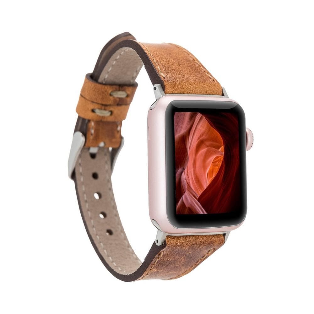 Slim Leather Apple Watch Band - TORONATA - color_ Moccasin