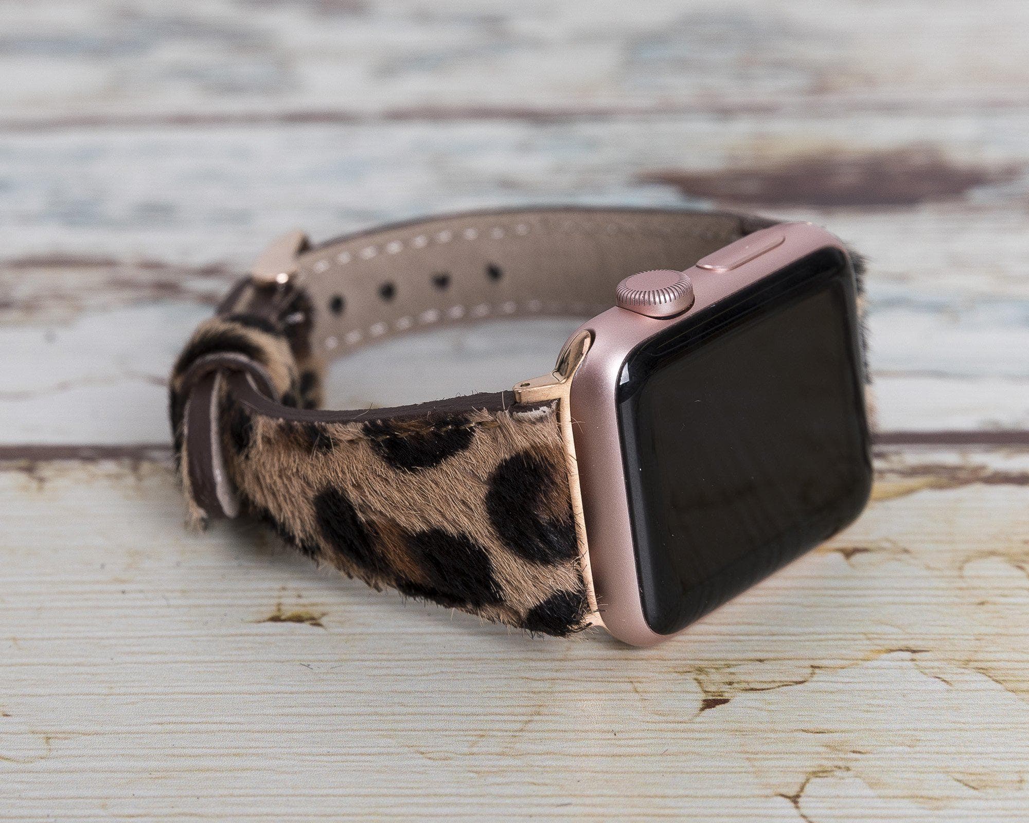 Slim Leather Apple Watch Band - TORONATA - color_ Leopard
