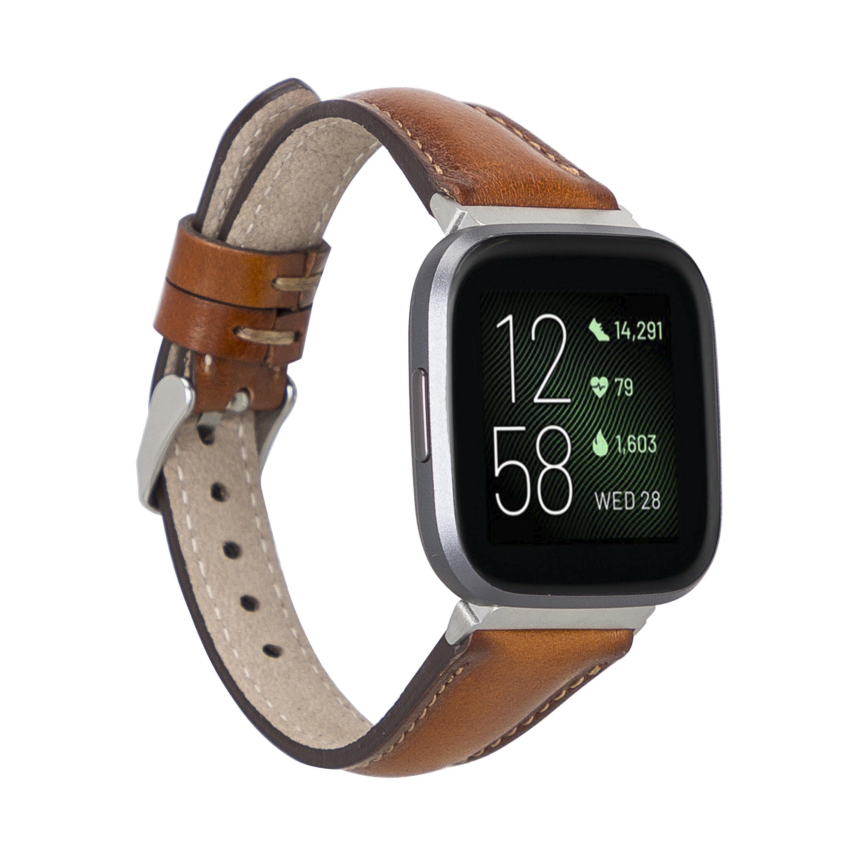 Slim Leather Apple Watch Band - TORONATA - color_ Tan