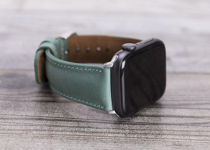Classic Leather Apple Watch Band - TORONATA - color_ Aqua