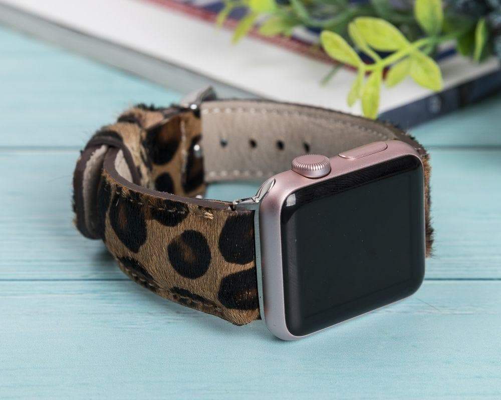 Classic Leather Apple Watch Band - TORONATA - color_ Leopard 40 41 42mm