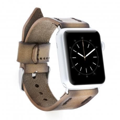 Classic Leather Apple Watch Band - TORONATA - color_ Golden Rod 40 41 42mm