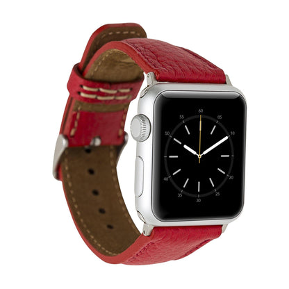 Classic Leather Apple Watch Band - TORONATA - color_ Crimson 40 41 42mm