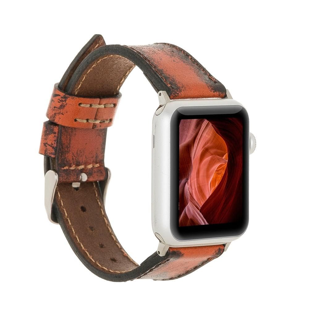 Classic Leather Apple Watch Band - TORONATA - color_ Yellow 40 41 42mm