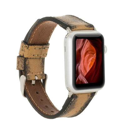 Classic Leather Apple Watch Band - TORONATA - color_ Chestnut 40 41 42mm