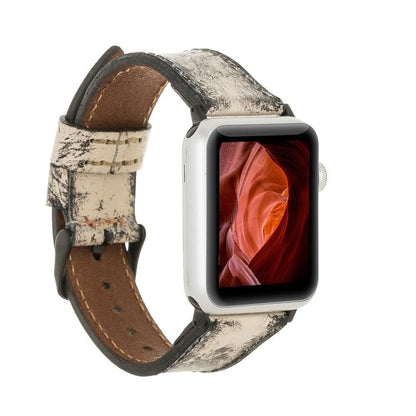 Classic Leather Apple Watch Band - TORONATA - color_ Seashell 40 41 42mm