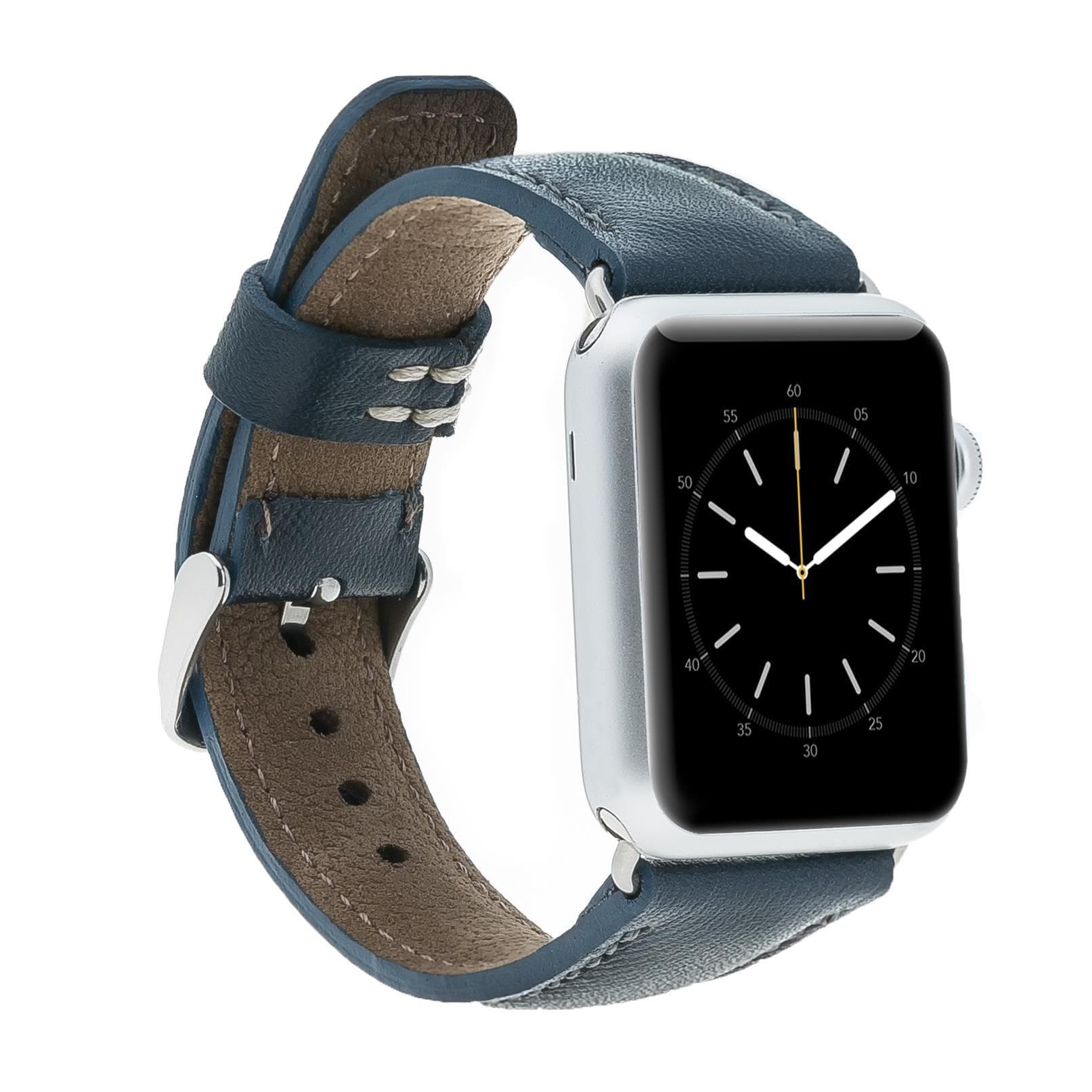 Classic Leather Apple Watch Band - TORONATA - color_ Steel Blue 40 41 42mm