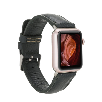 Classic Leather Apple Watch Band - TORONATA - color_ Gray 40 41 42mm