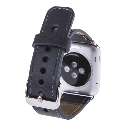 Classic Leather Apple Watch Band - TORONATA - color_ Charcoal