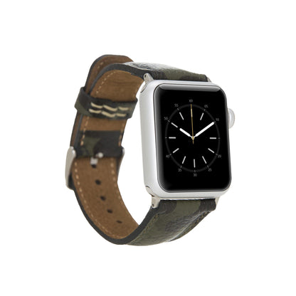 Classic Leather Apple Watch Band - TORONATA - color_ Pebble Green 40 41 42mm