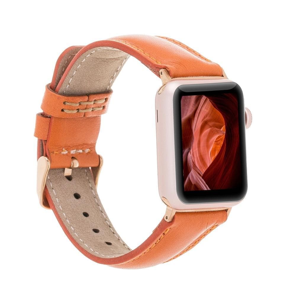 Classic Leather Apple Watch Band - TORONATA - color_ Sandy Brown 40 41 42mm