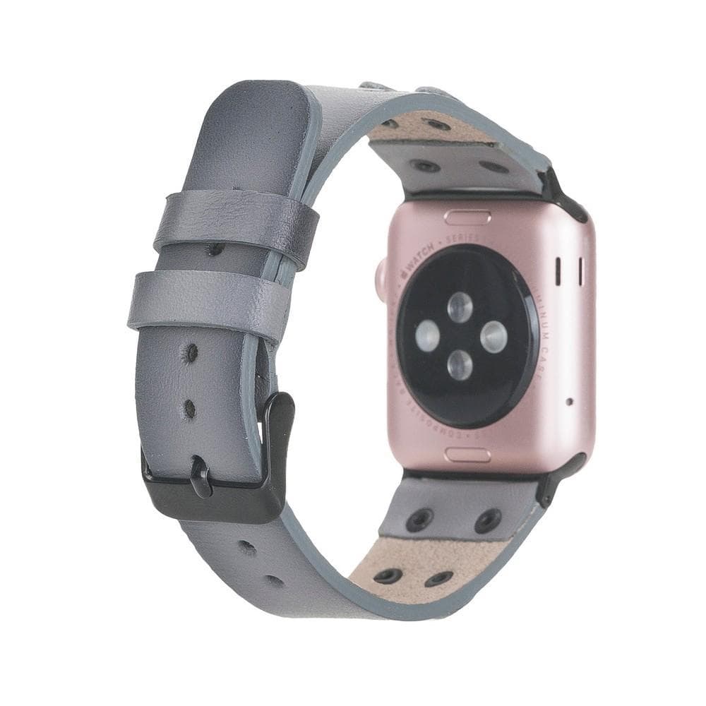 Cross Leather Apple Watch Band with Black Trok - TORONATA - color_