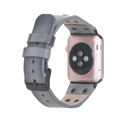 Cross Leather Apple Watch Band with Black Trok - TORONATA - color_