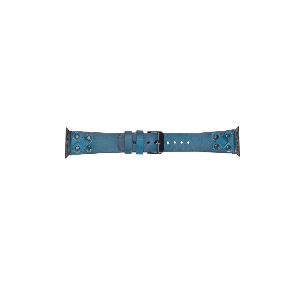 Cross Leather Apple Watch Band with Black Trok - TORONATA - color_