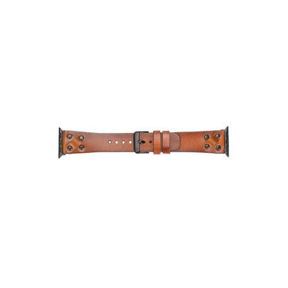 Cross Leather Apple Watch Band with Black Trok - TORONATA - color_