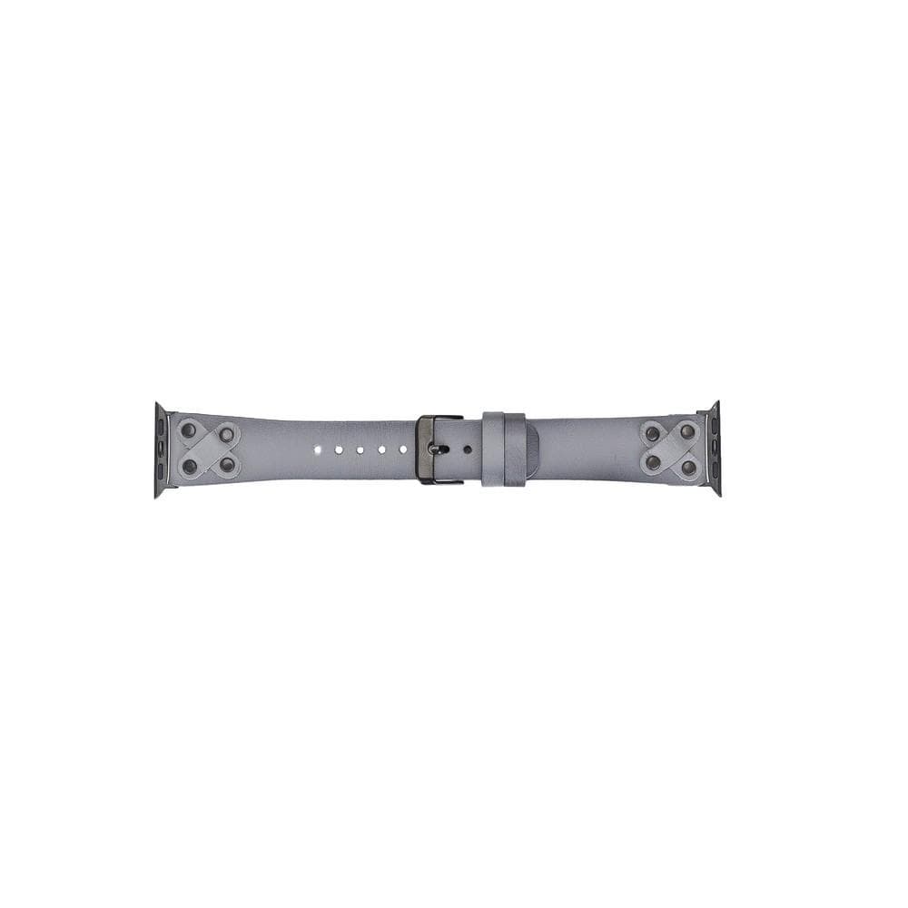 Cross Leather Apple Watch Band with Black Trok - TORONATA - color_