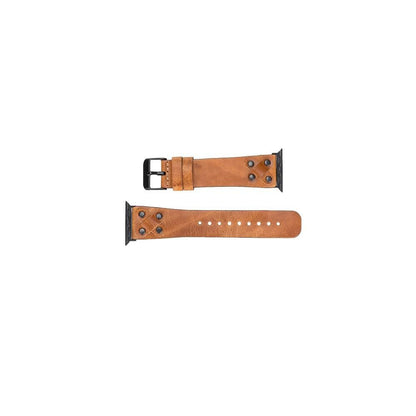 Cross Leather Apple Watch Band with Black Trok - TORONATA - color_