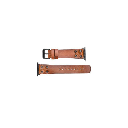 Cross Leather Apple Watch Band with Black Trok - TORONATA - color_