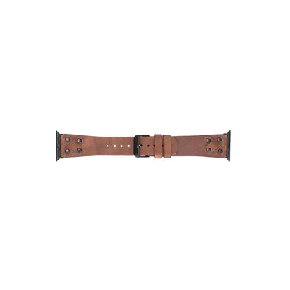 Cross Leather Apple Watch Band with Black Trok - TORONATA - color_