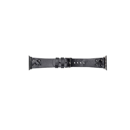 Cross Leather Apple Watch Band with Black Trok - TORONATA - color_