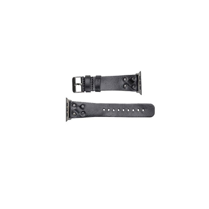 Cross Leather Apple Watch Band with Black Trok - TORONATA - color_