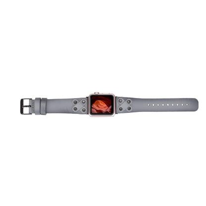 Cross Leather Apple Watch Band with Black Trok - TORONATA - color_