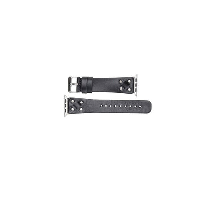 Cross Leather Apple Watch Band with Silver Trok - TORONATA - color_