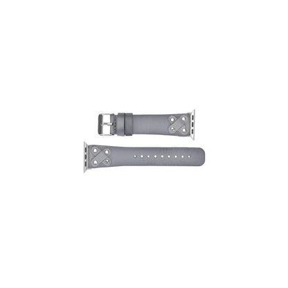 Cross Leather Apple Watch Band with Silver Trok - TORONATA - color_