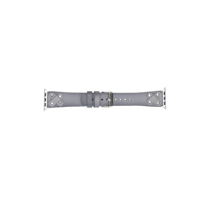 Cross Leather Apple Watch Band with Silver Trok - TORONATA - color_