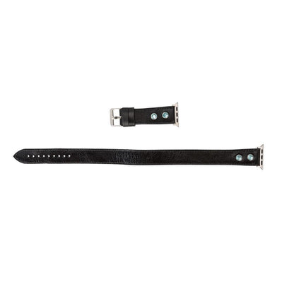 Solitare Diamond Style Double Tour Genuine Leather Apple Watch Band - TORONATA - color_