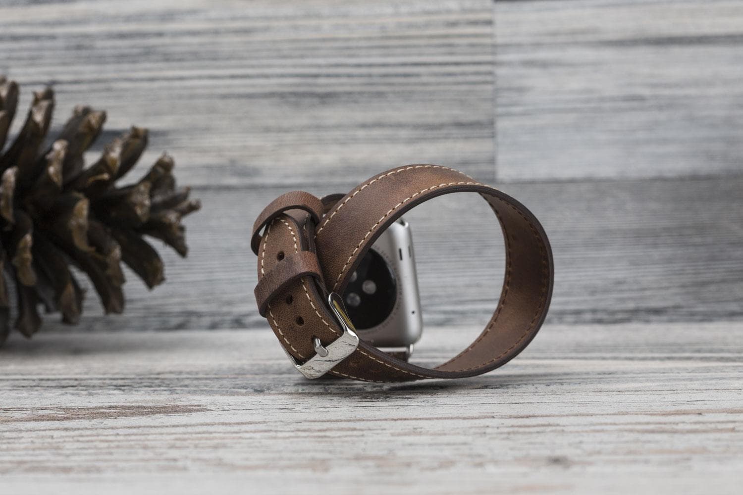 Double Tour Leather Apple Watch Band - TORONATA - color_