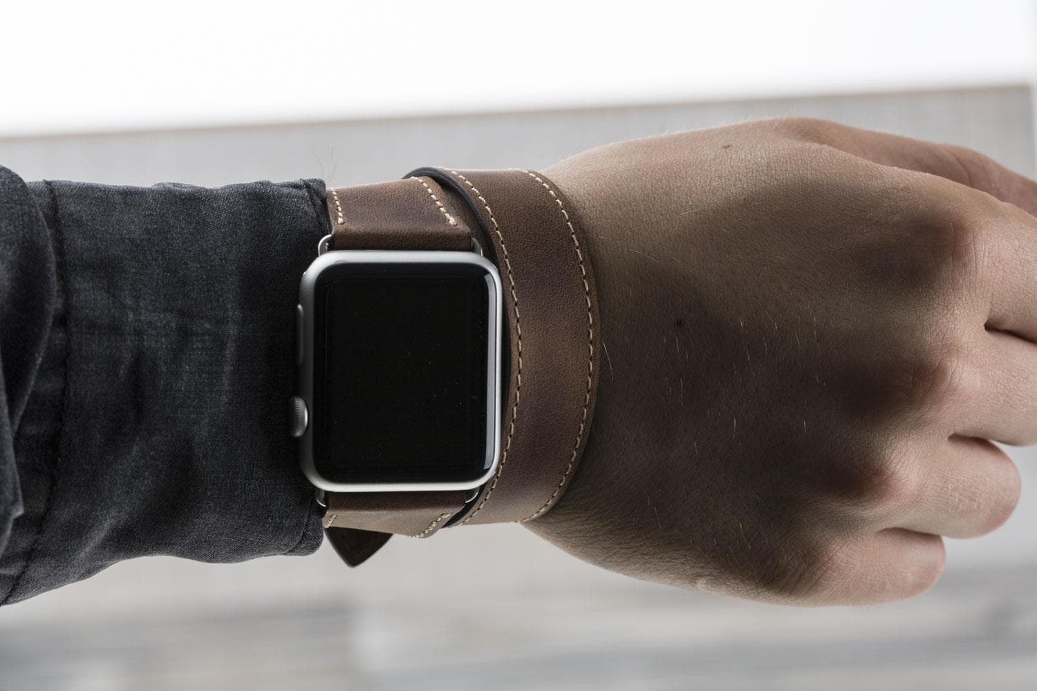 Double Tour Leather Apple Watch Band - TORONATA - color_