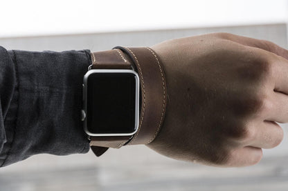Double Tour Leather Apple Watch Band - TORONATA - color_