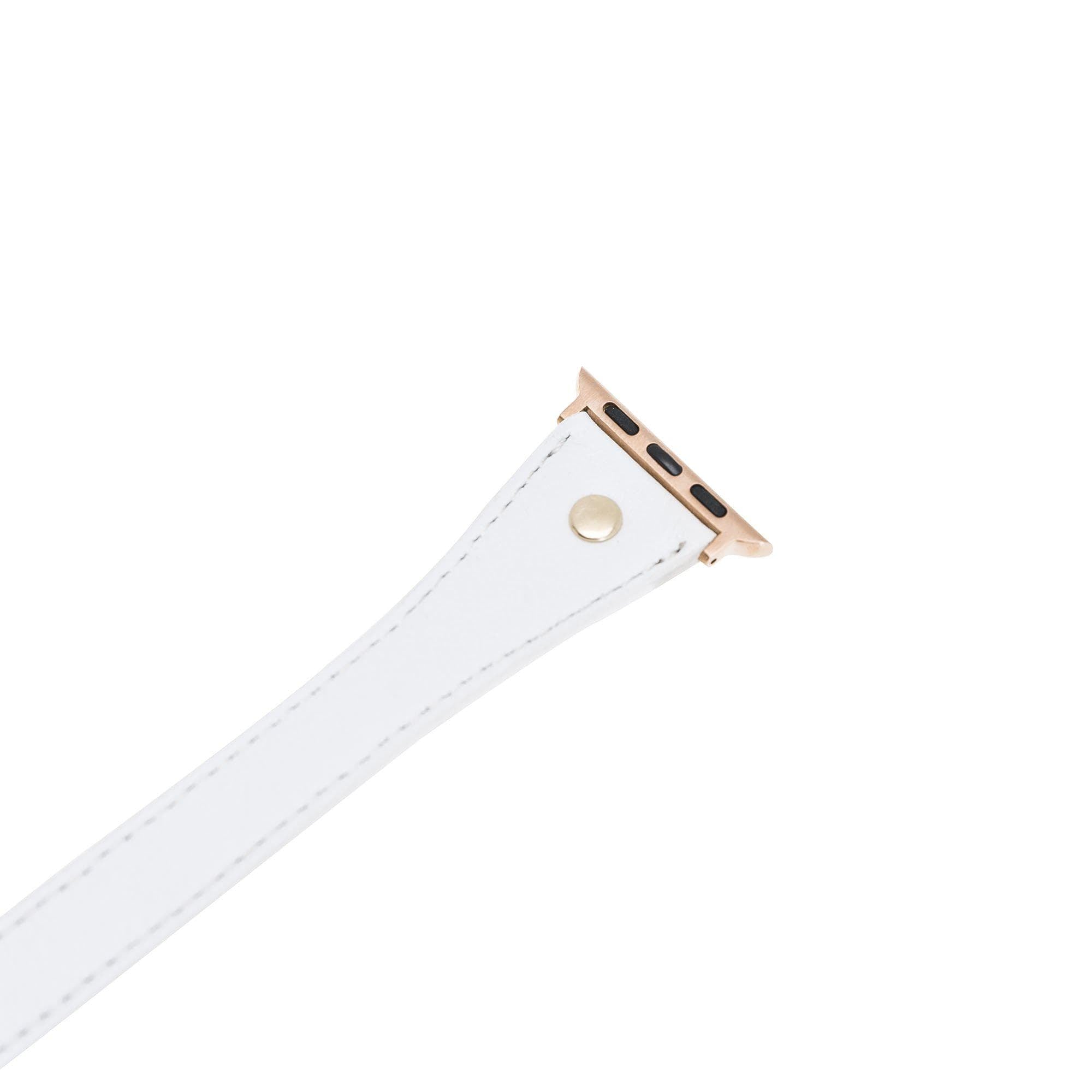 Hector Double Tour Leather Apple Watch Band with Gold Trok - TORONATA - color_