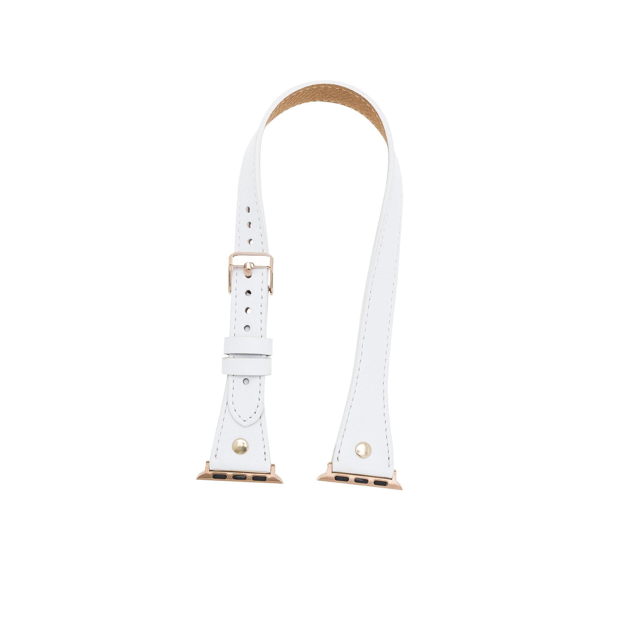 Hector Double Tour Leather Apple Watch Band with Gold Trok - TORONATA - color_