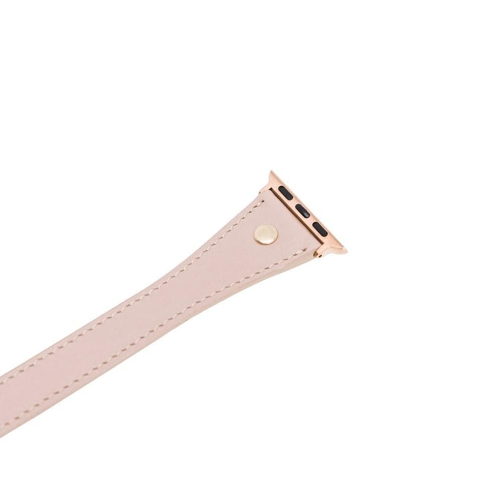 Hector Double Tour Leather Apple Watch Band with Gold Trok - TORONATA - color_