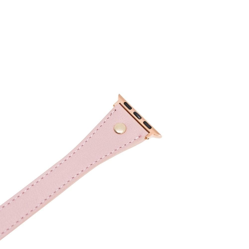 Hector Double Tour Leather Apple Watch Band with Gold Trok - TORONATA - color_