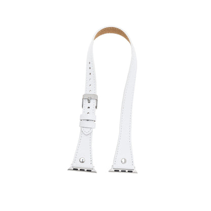 Hector Double Tour Leather Apple Watch Band with Silver Trok - TORONATA - color_