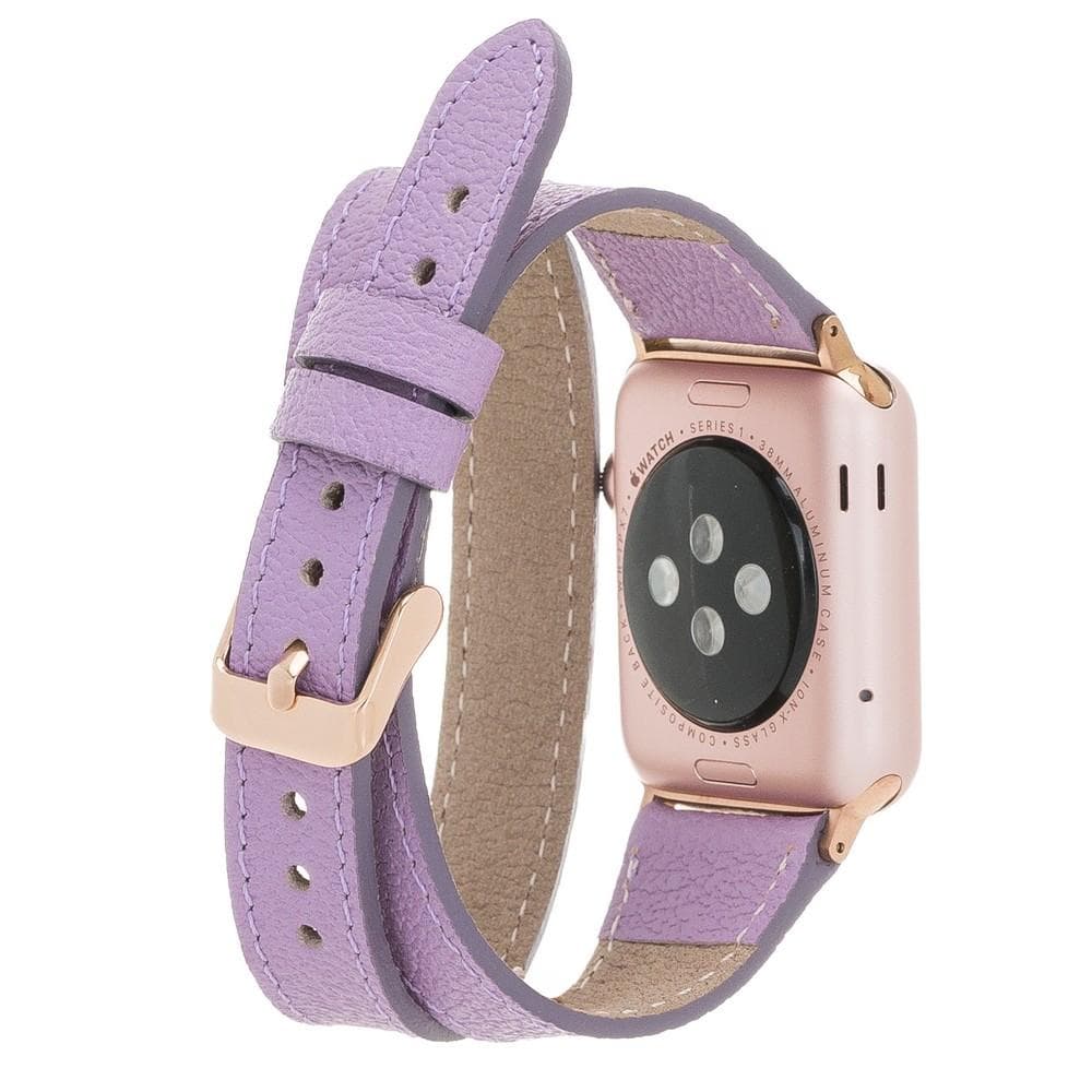 Quantum Slim Double Tour Leather Apple Watch Band - TORONATA - color_