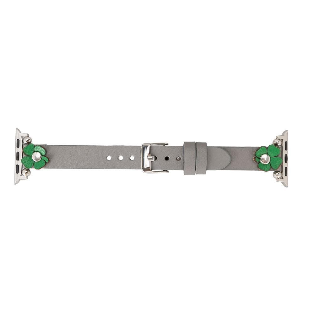 Flower Ferro Leather Apple Watch Band - TORONATA - color_
