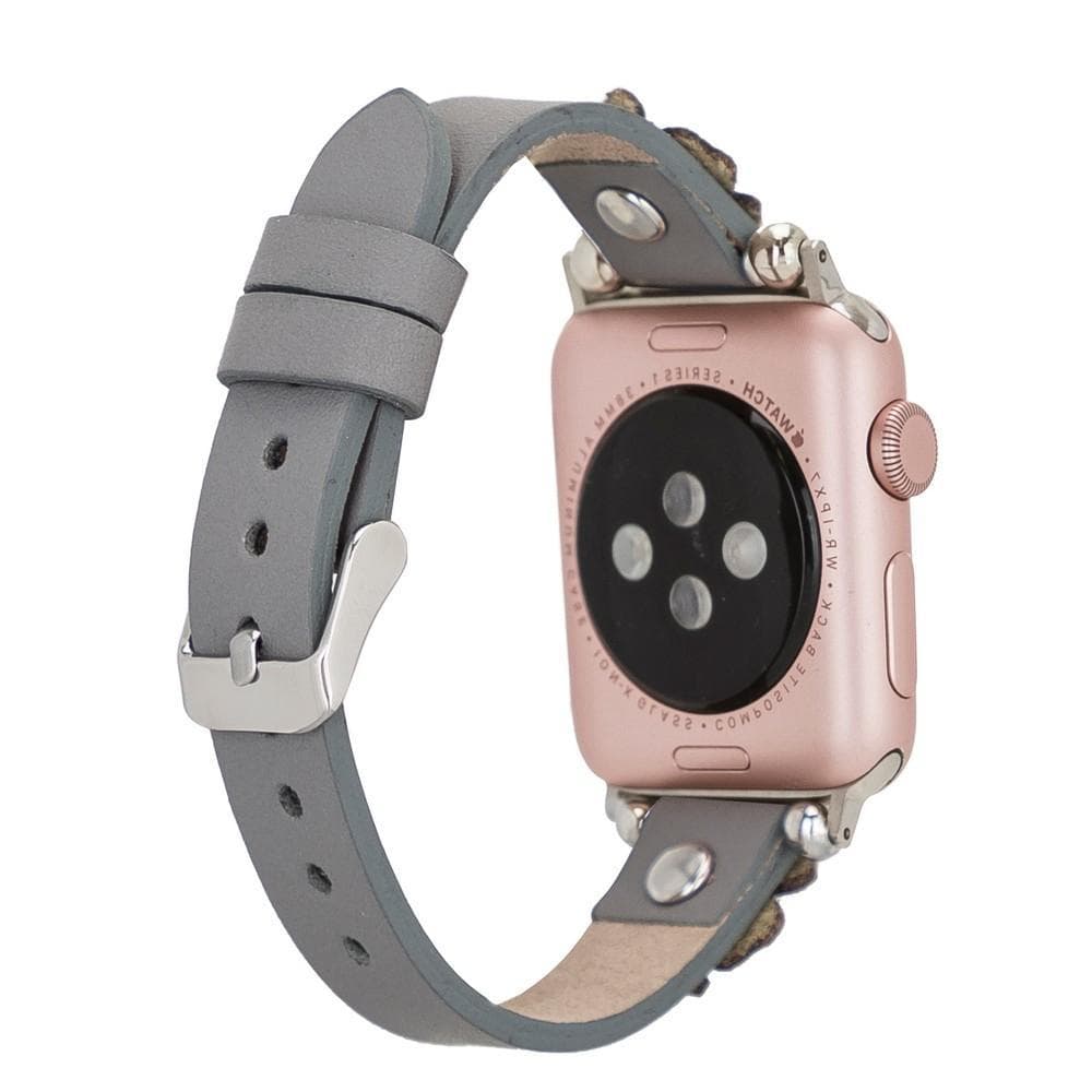 Flower Ferro Leather Apple Watch Band - TORONATA - color_